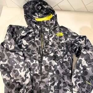 The North Face Kids Raincoat - Black, Gray, and Yellow